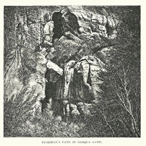 Bushmens cave in Griqua Land (engraving)