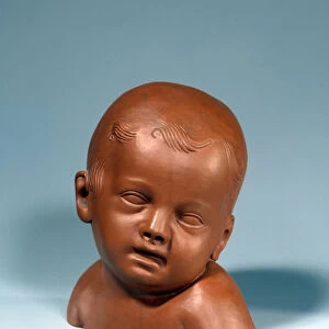 Bust of children in terracotta made by Johann Friedrich Bottger (1682-1719