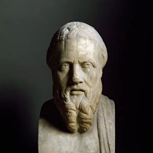 Bust of Herodote (Herodotos, 484-425 BC), Greek historian - Marble sculpture