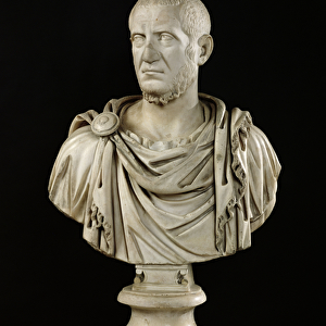 Bust of Marcus Claudius Tacitus (c. 200-276) or Marcus Opelius Macrinus (164-218) (marble)