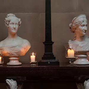 Busts of Letitia Ramolino Bonaparte, c. 1805, and another lady (marble)