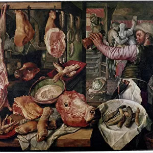 Butcher's shop. (Meat market). Particular, 1586 (Oil on canvas)