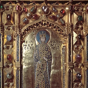 Byzantine emperess Irene of Athens (gold enamel and precious stones, 12th-13th century)
