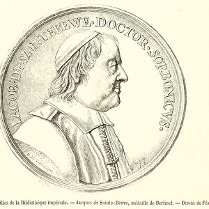 Cabinet des medailles de la Bibliotheque imperiale, Jacques de Sainte-Beuve, medaille de Bertinet (engraving)
