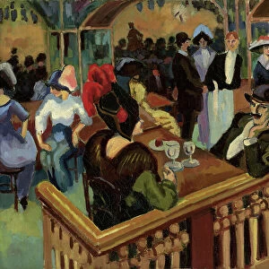 Cafe Parisien (Bal Tabarin), (oil on canvas)