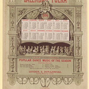 The Calendar Waltz, 1884 (colour litho)