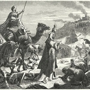 Caliph Umar entering Jerusalem, 637 (engraving)