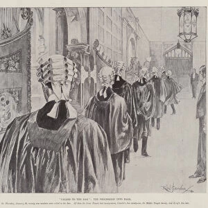 "Called to the Bar, "the Procession into Hall (litho)