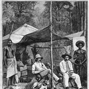 Camp of the mission led by Captain Binger in Afforenou (Ivory Coast), 1892