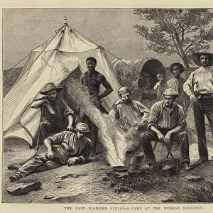 The Cape Diamond Fields, a Camp at the Hebron Diggings (engraving)