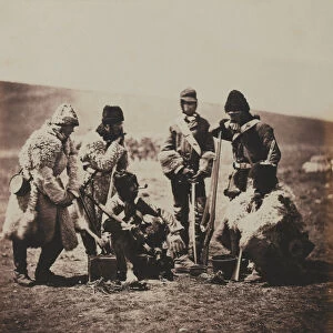 Captain Pechell and Men of the 77th (East Middlesex) Regiment of Foot in Winter Dress