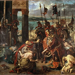 The capture of Constantinople by the Crusises on 12 / 04 / 1204 - oil on canvas, 1840