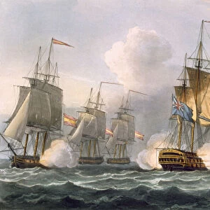 Capture of the Dorothea, July 15th 1798, engraved by Thomas Sutherland for J