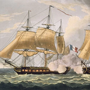 The Capture of La Clorinde, February 26th 1814, engraved by Thomas Sutherland for J