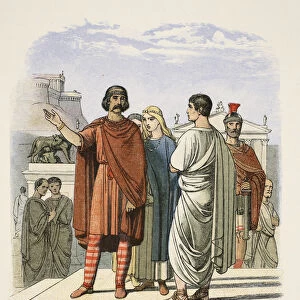 Caractacus at Rome in AD 52, from A Chronicle of England BC 55 to AD 1485, pub