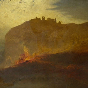 Caregg Cennen Castle, 1873 (oil on canvas)
