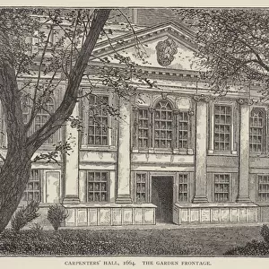 Carpenters Hall, 1664, The Garden Frontage (engraving)