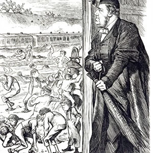 A cartoon depicting William Vernon Harcourt (1827-1904) who when the Home Secretary