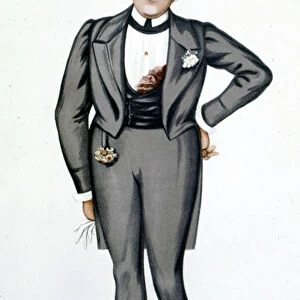 Cartoon by Oscar Wilde (1854 - 1900) by Carlo Pellegrini (1839 - 1889) - in "