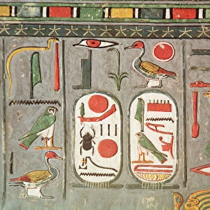 The cartouche of the king, from the Tomb of Horemheb (1323-1295 BC