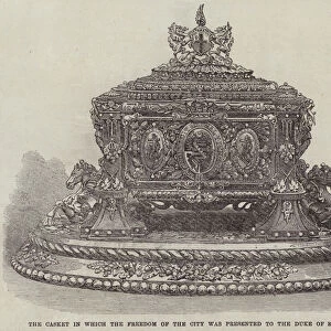 The Casket in which the Freedom of the City was presented to the Duke of Edinburgh (engraving)