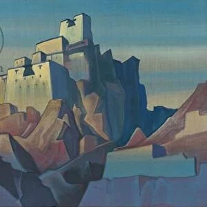 Castle in Ladakh, 1933 (tempera on canvas)