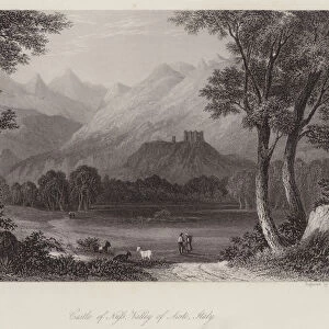 Castle of Nuss, Valley of Aoste, Italy (engraving)