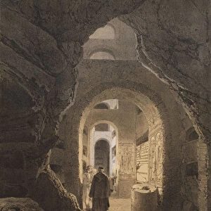 Catacombs of San Calixto in Rome, illustration from the album