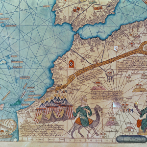 Detail from the Catalan Atlas, 1375 (vellum)