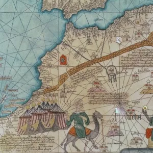 Detail from the Catalan Atlas, 1375 (vellum) (detail of 151844)