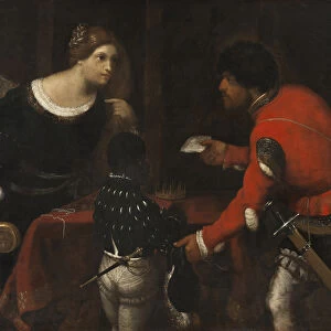 Caterina Cornaro, Queen of Cyprus, Receiving a Letter from the Council (oil on canvas)