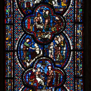 Cathedral of Chartres, stained glass: life of Saint John the Evangelist detail in