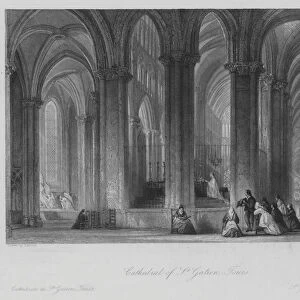 Cathedral of St Gatien, Tours (engraving)