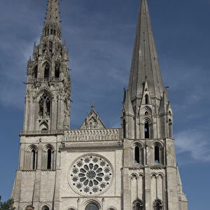 Cathedrale de chartres, view of the royal gate west coast