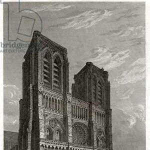 Cathedrale Notre Dame de Paris. (engraving, ca. 1850)