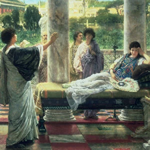 Catullus Reading his Poems at Lesbias House, 1870 (oil on canvas)