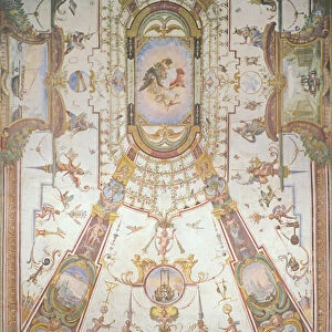 Ceiling panel from the Stanzino delle Matematiche (fresco with tempera