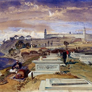 The Cemetery at Scutari, 1856 (w / c)