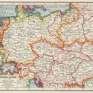 Central Europe, 1914-1920 (colour litho)