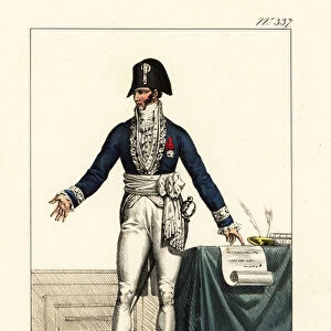 Ceremonial uniform of a Prefect of a Department, 1810. 1825 (lithograph)