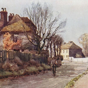 Chalk, House where Dickens Spent his Honeymoon (colour litho)