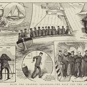 With the Channel Squadron, the Race for the Admirals Cup (engraving)