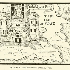 Charles I, in Carisbrooke Castle, 1648 (engraving)