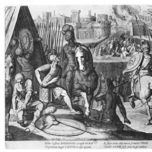 Charles III, Duke of Bourbon at the Sack of Rome in 1527 (engraving)