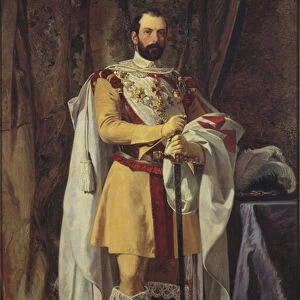 Charles XV roi de Suede - Portrait of the King Charles XV of Sweden (1826-1872)