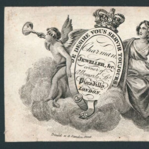 Charman, jeweller, corner of Albemarle Street and Piccadilly, trade card (engraving)