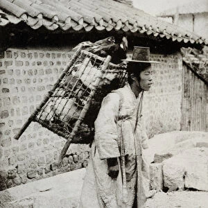 Chicken merchant, Korea, late 19th century