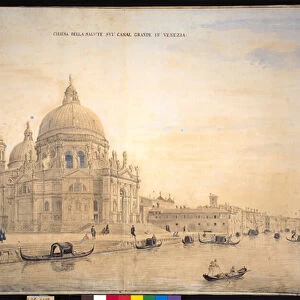 Chiesa della Salute, Grand Canal, Venice (pen & ink with w / c on paper)