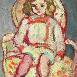 Child in an armchair, 1912 (oil on panel)