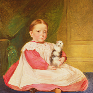 Child with guinea pig, c. 1870